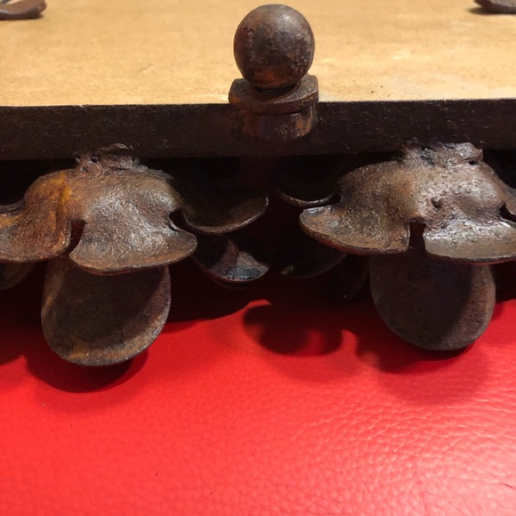 MIRROR INCREDIBLE IRON ART PIECE 12 “X 12 “ Hand Forged Rustic Heavy - Picture 5 of 8